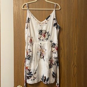 White floral sun dress